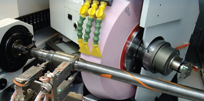 A machining spindle with various tools
