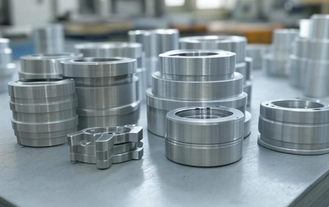 CNC Aluminum Milling parts on the table1