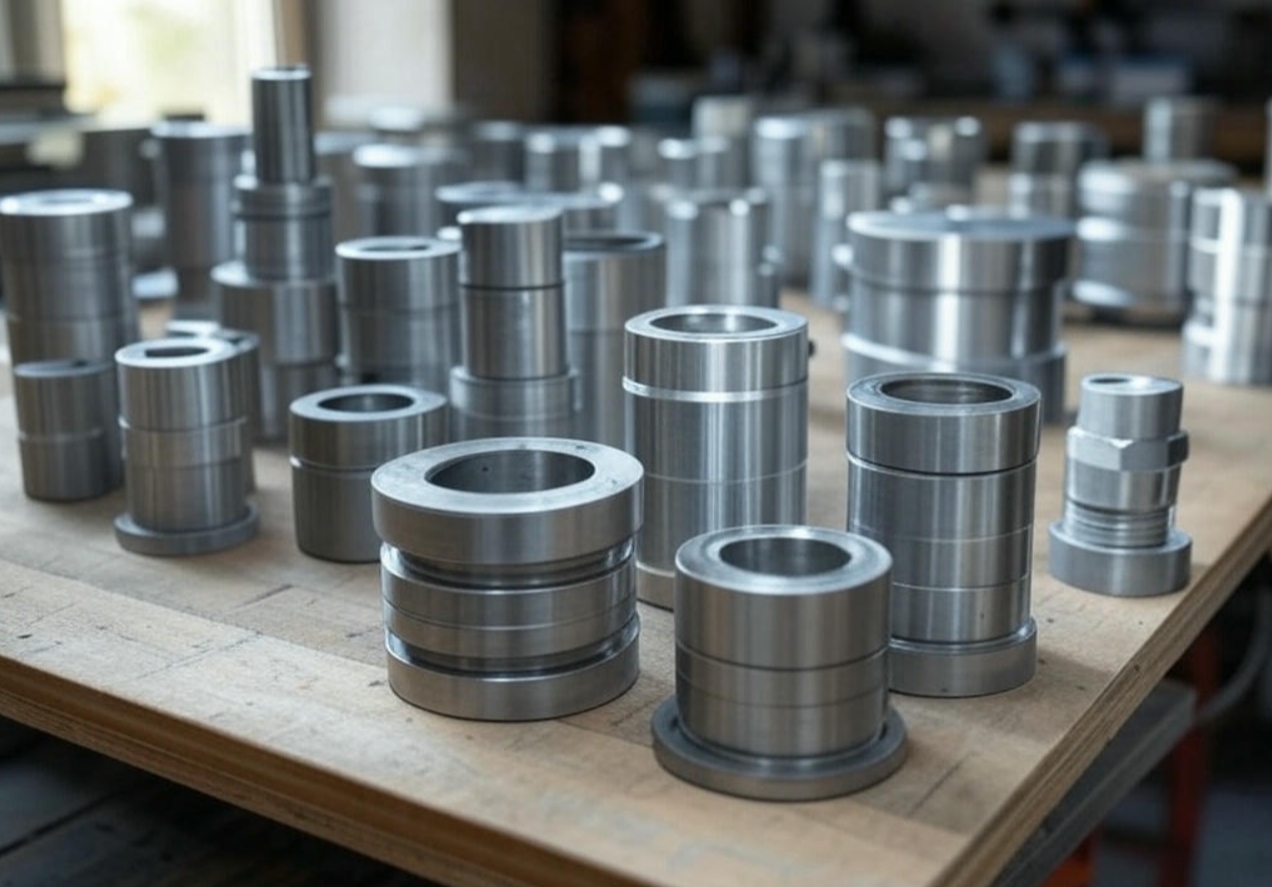 CNC Aluminum Milling parts on the table2